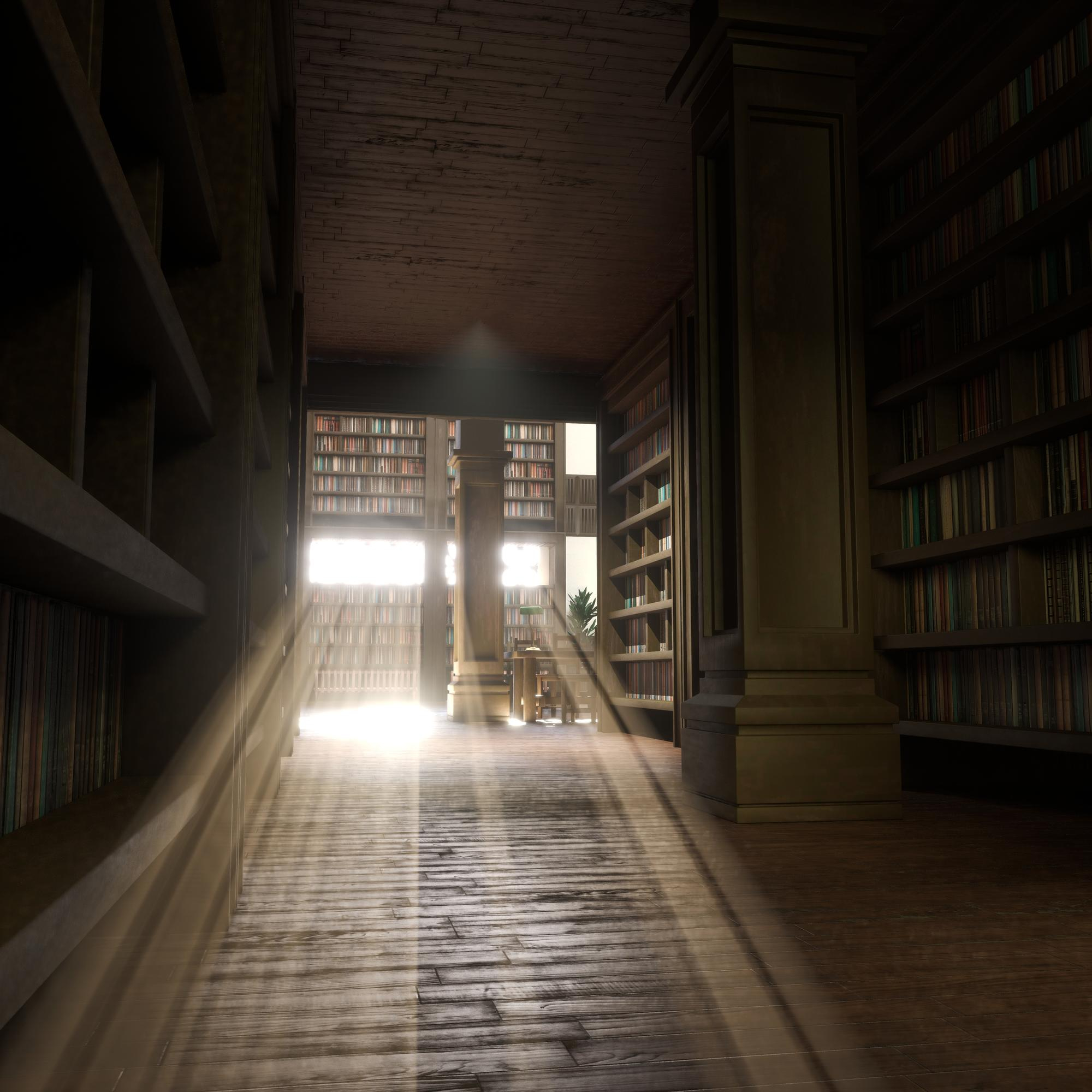 Immersive exhibition space with projected historical imagery